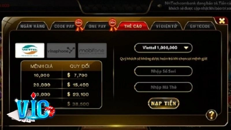 Hướng dẫn rút tiền qua phương thức thẻ cào tiện lợi