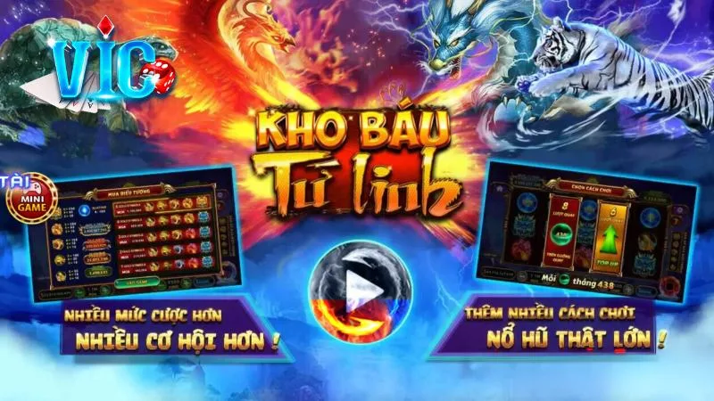 Khám phá slot game Kho Báu Tứ Linh Vicclub nổi đình đám 2025