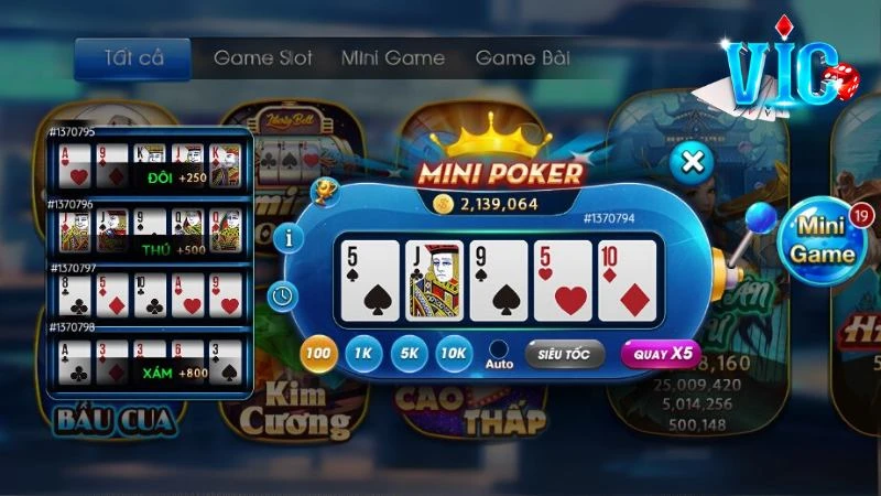 Mini Poker Là Gì? Chiến Lược Chơi Bất Bại Từ Cao Thủ Vicclub